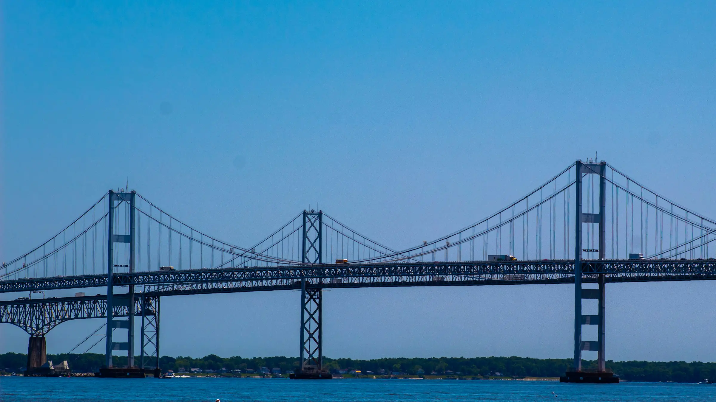 Chesapeake Bay Bridge over the water in Maryland, near Synaptix's Bel Air headquarters